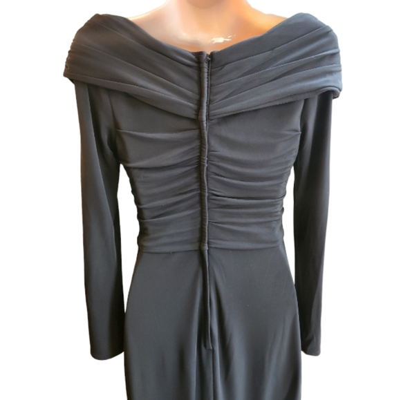 LA FEMME 🔖NWT Long Sleeve Ruched Cocktail Dress - Size 2 - Picture 7 of 13